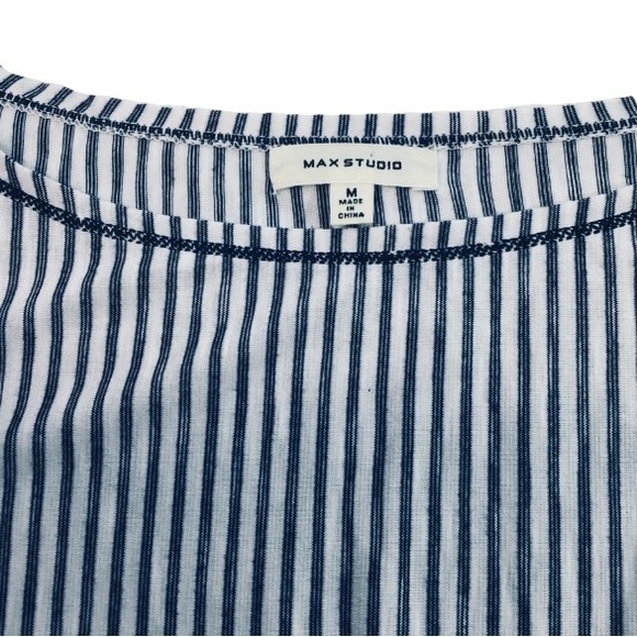 Max Studio Tie Front Flutter Sleeve Top M - Picture 11 of 12